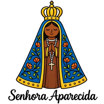 Nossa Senhora Aparecida com Coroa PNG