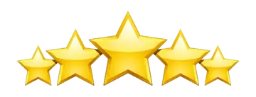 Cinco Estrelas Douradas PNG