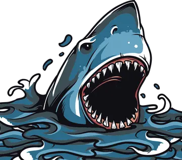 Tubarão Atacando no Mar PNG