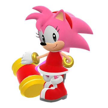 Amy Rose com Martelo PNG