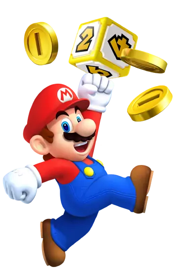 Mario Pulando com Moedas PNG