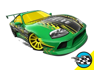 Hot Wheels Toyota Supra Verde PNG