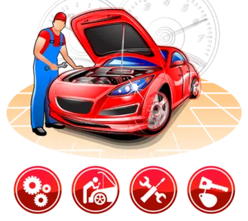 Mecânico Consertando Carro PNG