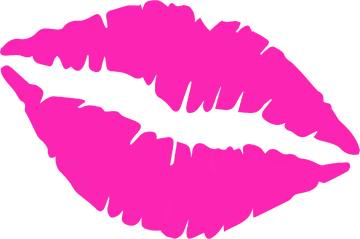Beijo de Batom Rosa PNG