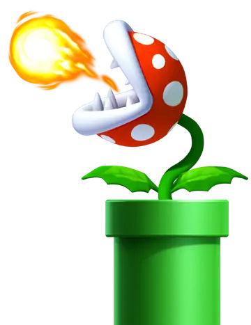 Planta Piranha Soltando Fogo PNG