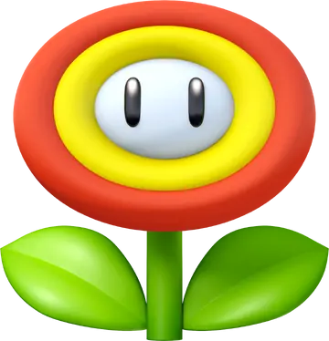 Flor de Fogo Super Mario PNG
