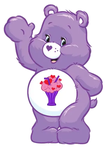 Ursinha Carinhosa Roxa Share Bear PNG