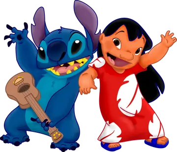 Stitch e Lilo Dançando PNG