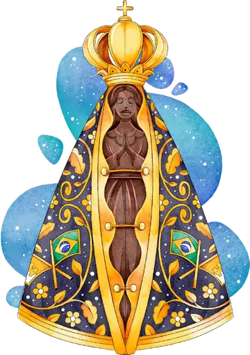 Nossa Senhora Aparecida Aquarela PNG