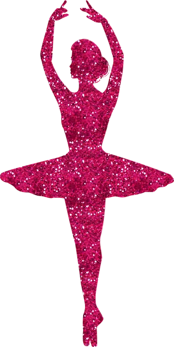 Bailarina Rosa com Glitter PNG