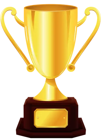 Troféu Dourado com Base PNG