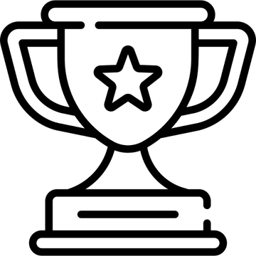 Troféu com Estrela em Contorno PNG