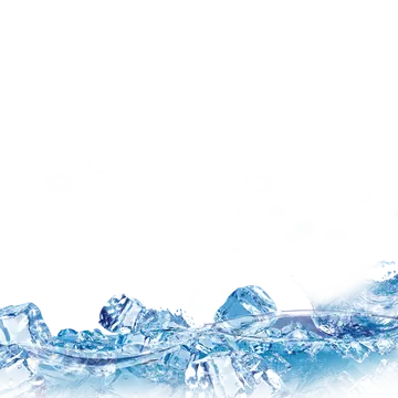 Cubos de Gelo na Água PNG