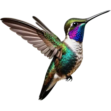 Beija-Flor Colorido Voando PNG