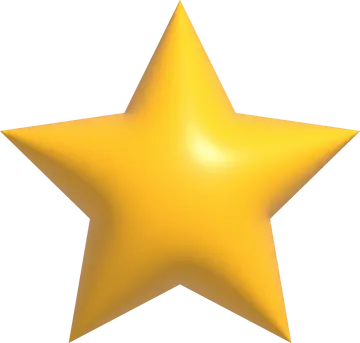 Estrela Dourada 3D PNG