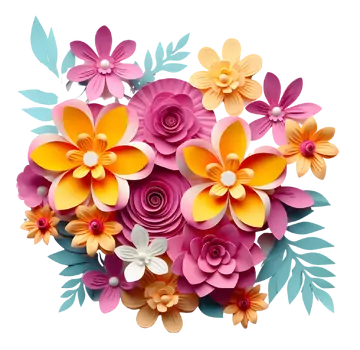 Flores de Papel Coloridas PNG