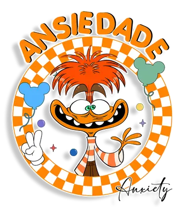 Ansiedade Divertidamente Xadrez Laranja PNG