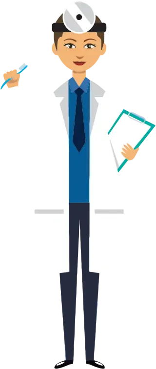 Dentista Mulher com Prancheta PNG