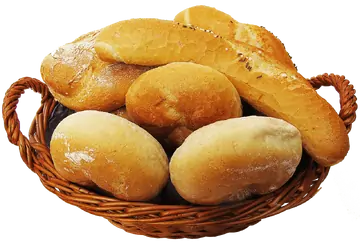Cesta com Pães Frescos PNG
