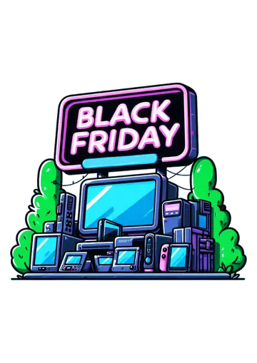 Black Friday Loja de Eletrônicos PNG