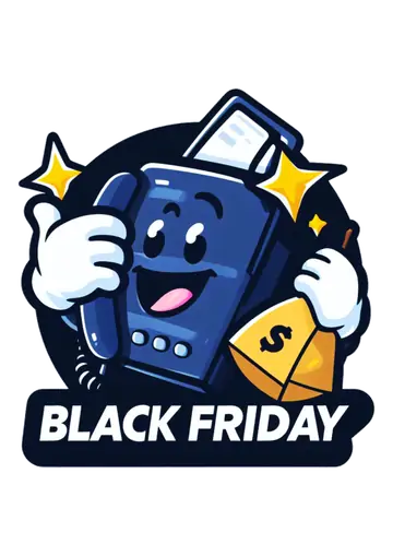 Mascote Telefone Black Friday PNG