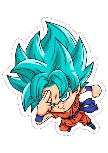 Goku Super Saiyajin Blue Chibi PNG