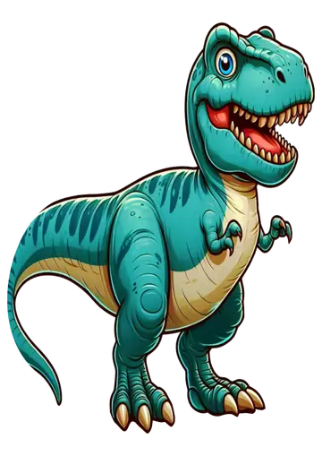 Tiranossauro Rex Azul Esverdeado PNG