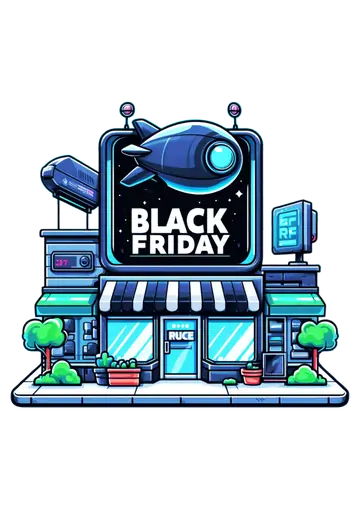 Loja Futurista Black Friday PNG