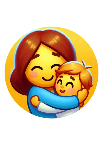 Mãe e Filho Abraçados Felizes PNG