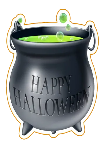Caldeirão Feliz Halloween Borbulhante PNG