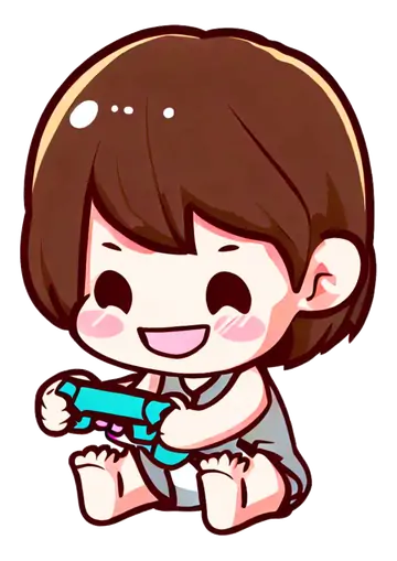 Criança Chibi Jogando Videogame PNG