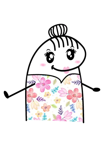 Flork de Vaquinha Floral PNG