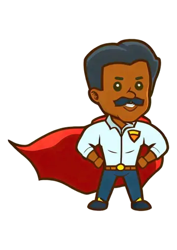 Super Pai Negro Bigode PNG