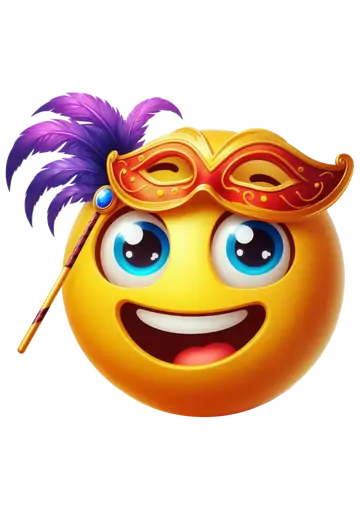Emoji Carnaval Máscara Pena PNG