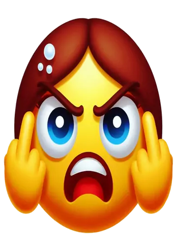 Emoji Mulher Irritada Dedo PNG