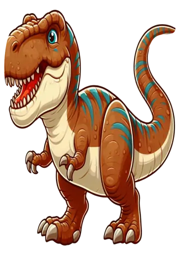 Dinossauro T-Rex Azul Listrado PNG
