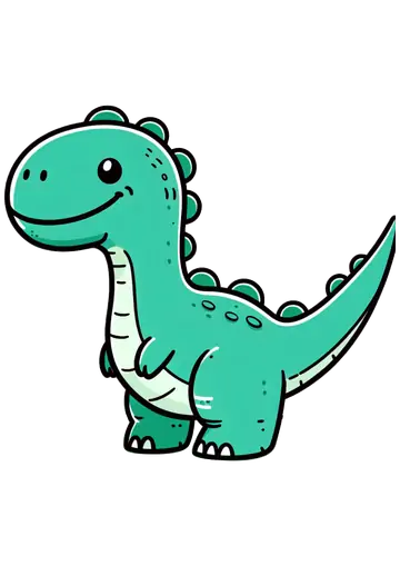Dinossauro T-Rex Verde Fofinho PNG