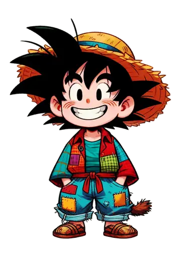 Goku Pequeno de Festa Junina PNG