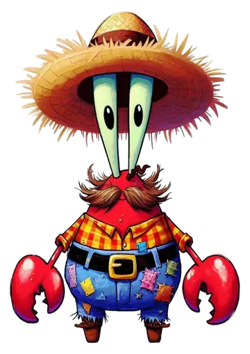 Seu Sirigueijo Caipira com Bigode PNG