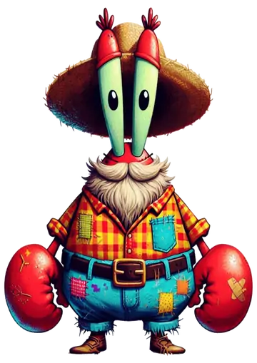 Seu Sirigueijo Caipira com Barba Branca PNG