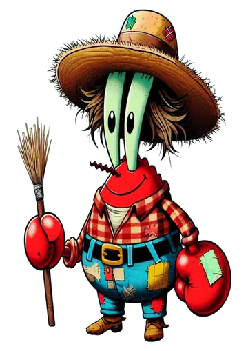 Seu Sirigueijo Caipira com Vassoura PNG