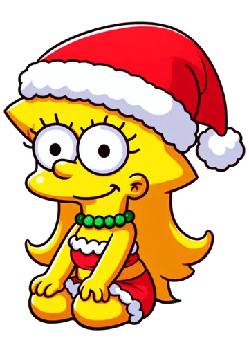Lisa Simpson com Gorro de Natal PNG