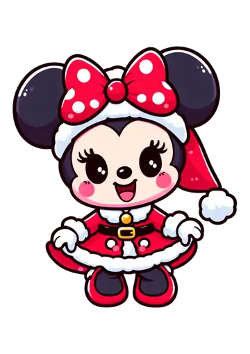 Minnie Mouse Baby de Natal PNG