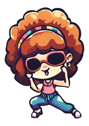 Menina Chibi Dançarina com Óculos PNG