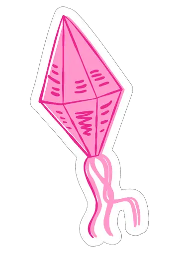 Balão de Festa Junina Rosa PNG