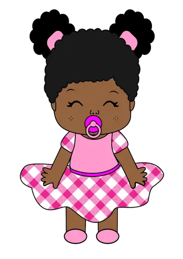 Bebê Caipira Menina em Pé PNG