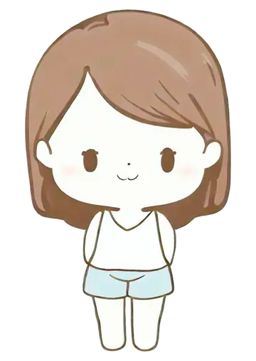 Bonequinha Minimalista com Roupa Curta PNG