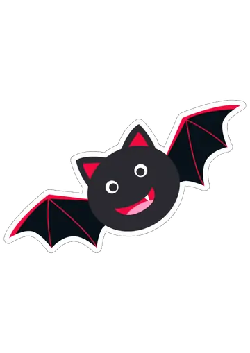 Morcego Fofo de Halloween PNG