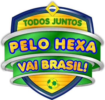 Escudo Todos Juntos Pelo Hexa PNG