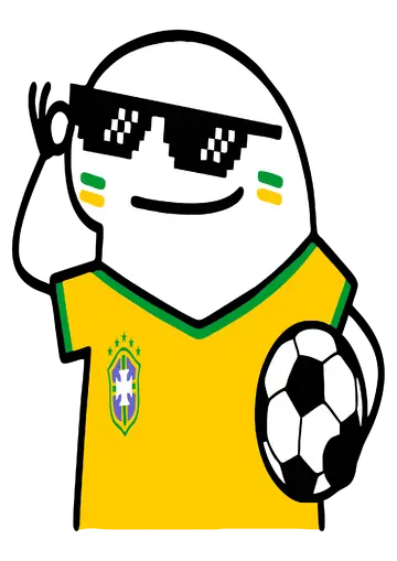 Flork Torcedor do Brasil com Bola PNG